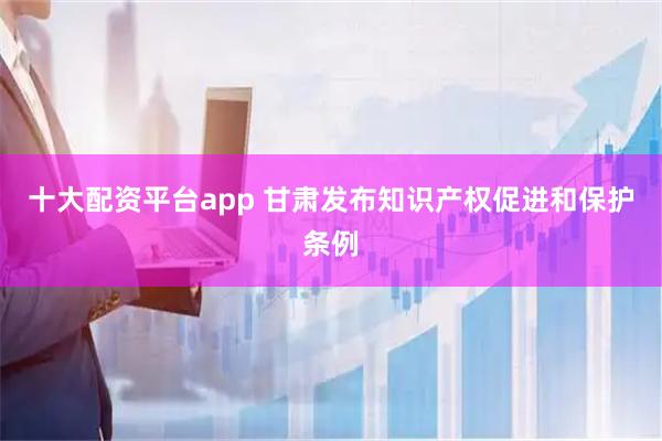 十大配资平台app 甘肃发布知识产权促进和保护条例